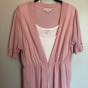Liz Lange maternity cardigan and tank top